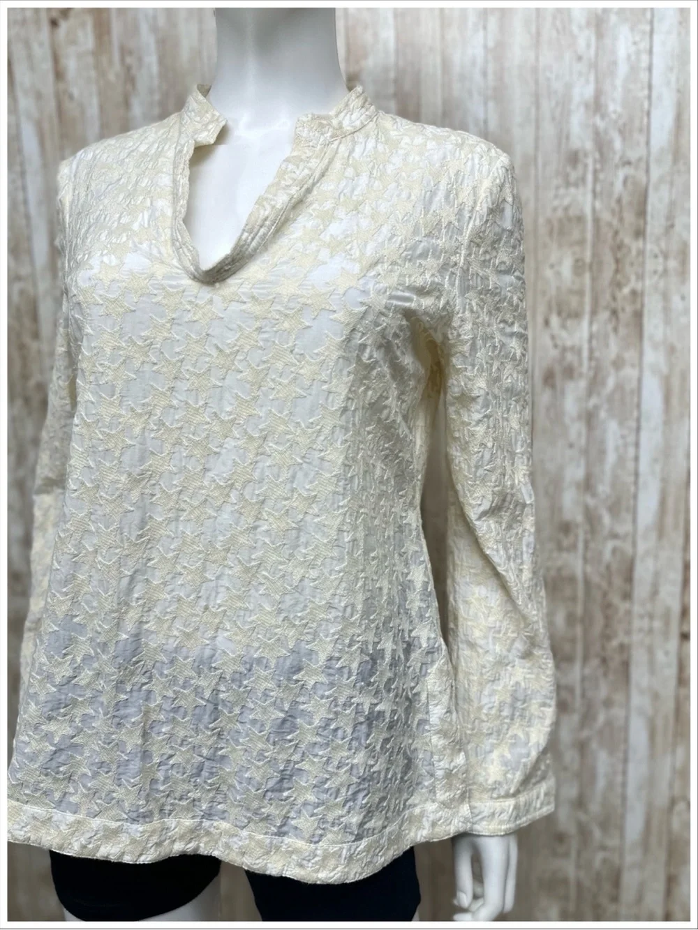 Tory Burch Embroidered Cream Star Top Tunic [778]